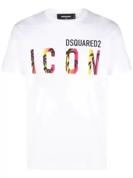 Image of DSQUARED2 Icon Sunset T-Shirt White