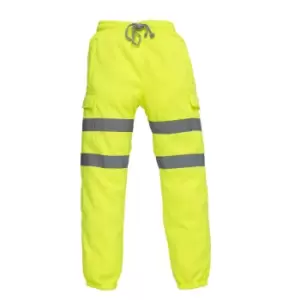 Image of Yoko Adults Unisex Hi Vis Jogging Pants (S) (Hi-Vis Yellow)