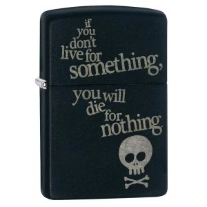 Image of Zippo Live for Something Black Matte Regular Lighter