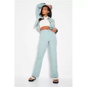 Image of I Saw It First Sage Split Hem Jean - Green