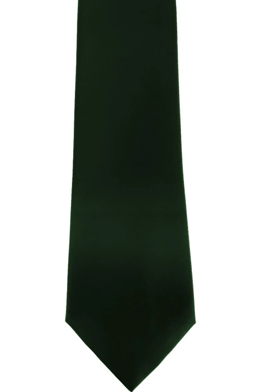 Image of Premier Premier Men Plain Satin Tie (Narrow Blade) Pack of 2 in Bottle Green Bottle Green One Size Male 5059269152994