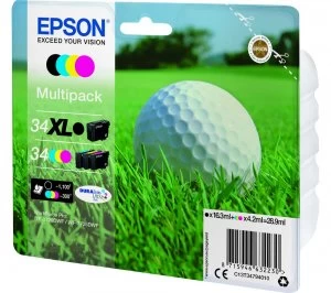 Image of Epson 34 Golfball Tri Colour Ink Cartridge