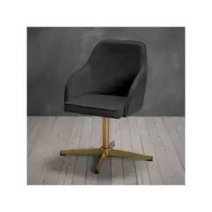 Image of Felix Office Chair in Black Velvet - LPD