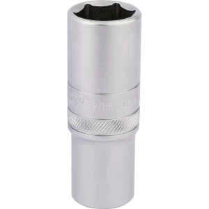 Image of Draper 1/2" Drive Satin Finish Deep Hexagon Socket Metric 1/2" 20mm