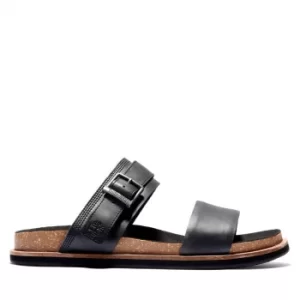 Image of Timberland Amalfi Vibes 2 Band-strap Sandal For Men In Black Black, Size 6.5