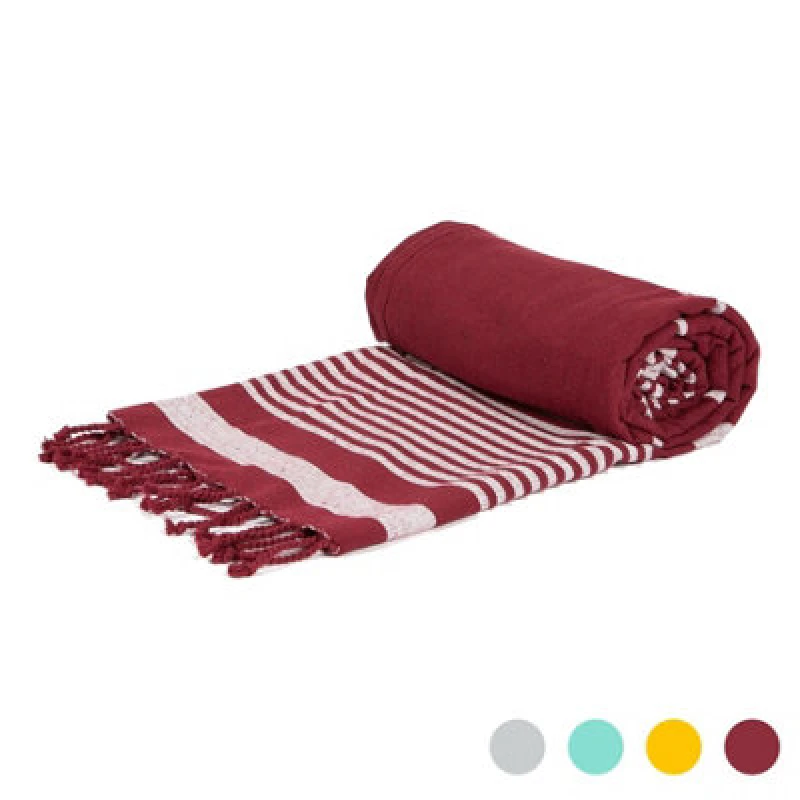 Image of Nicola Spring Deluxe Turkish Cotton Bath Towel - 162 X 90Cm - Burgundy