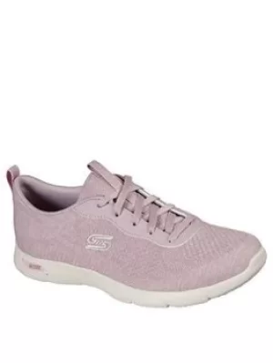Image of Skechers Arch Fit Refine Lavish Wish Lace-up Trainers, Mauve, Size 6, Women