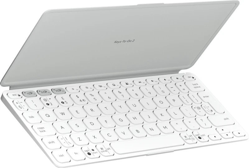 Image of Logitech Keys-to-go 2 Wireless Keyboard - Pale Grey, Silver/Grey 5099206126107