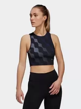 Image of adidas x Marimekko Train Icons Print Tank Top, Black Size XL Women