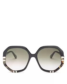 Image of Chloe Womens West Geometric Style Sunglasses, 58mm