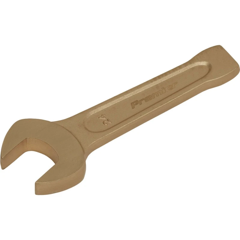 Image of Loops 24mm Open-End Slogging Spanner - Non-Sparking - Short Profile Striking End Multi
