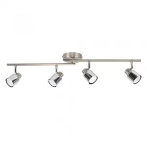 Image of Benton Modern 4-Way Adjustable Ceiling Bar in Chrome