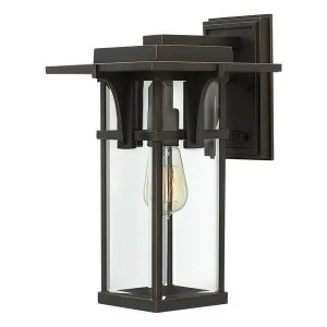Image of 1 Light Outdoor Medium Wall Lantern Light Oil Rubbed Bronze IP44, E27