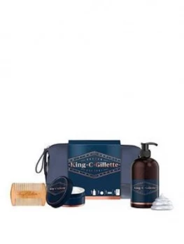 Image of Gillette King C. Gift Set Beard and Face Wash + Balm + Comb