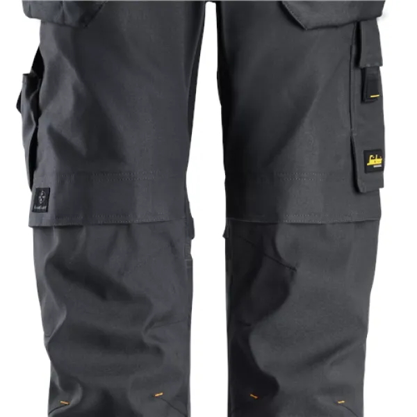 Image of Snickers AllroundWork Canvas+ Stretch Work Trousers+ Holster Pockets - Steel Grey/Steel Grey - 252