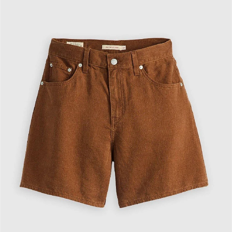 Image of Levis Womens Baggy Denim Shorts Sorrel Horse female 25 L32