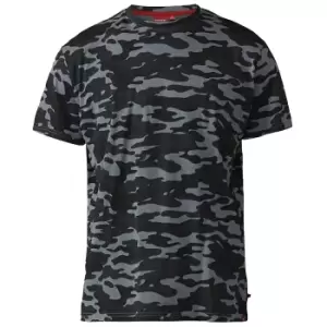 Image of Duke Mens Gaston Kingsize Camouflage Print T-Shirt (6XL) (Storm)