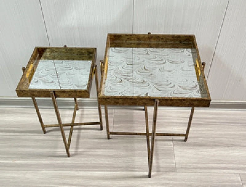 Image of 45Cm And 53Cm Set Of 2 Square Tables