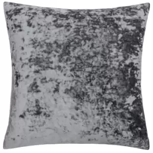 Image of Verona Crushed Velvet Cushion Pewter