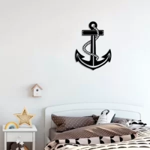 Image of Anchor 3 Black Decorative Metal Wall Accessory