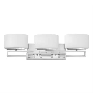 Image of Lanza 3 Light Bathroom Over Mirror Wall Light Polished Chrome IP44, G9