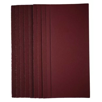 Image of 57112 1/2 Sanding Sheets, 115 x 280mm, 120 Grit (10 Pack) - Draper