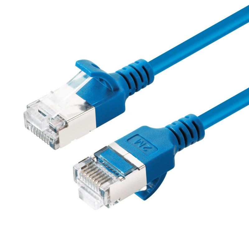 Image of Microconnect V-FTP6A02B-SLIM networking cable Blue 2m Cat6a U/FTP (ST
