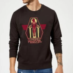 Image of Captain Marvel Flying Warrior Sweatshirt - Black
