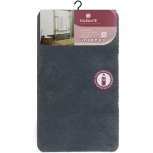 Image of JVL - solemate Eco-Bath Mat, 60x100cm, Dark Grey