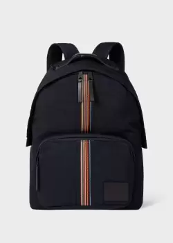 Image of Paul Smith Navy 'Signature Stripe' Backpack