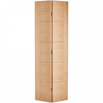 Image of LPD Vancouver Fully Finished Oak Internal Bi-fold Door - 1981mm x 762mm (78 inch x 30 inch)