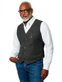 Image of Joe Browns Joe Browns Full Of Charm Waistcoat, Grey, Size 38, Men