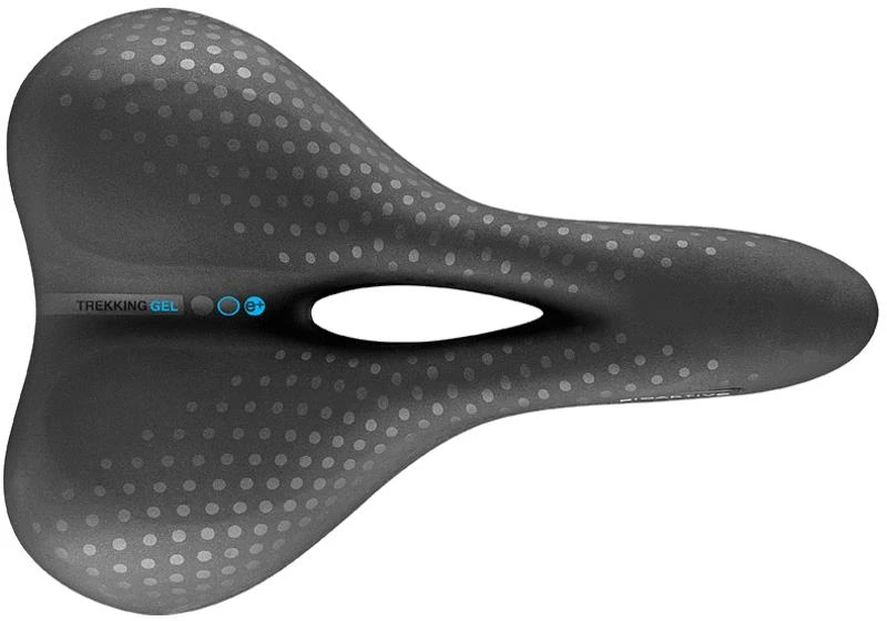 Image of Selle San Marco Bioaktive Trekking Open Fit Gel Saddle S BLACK - Cycles UK