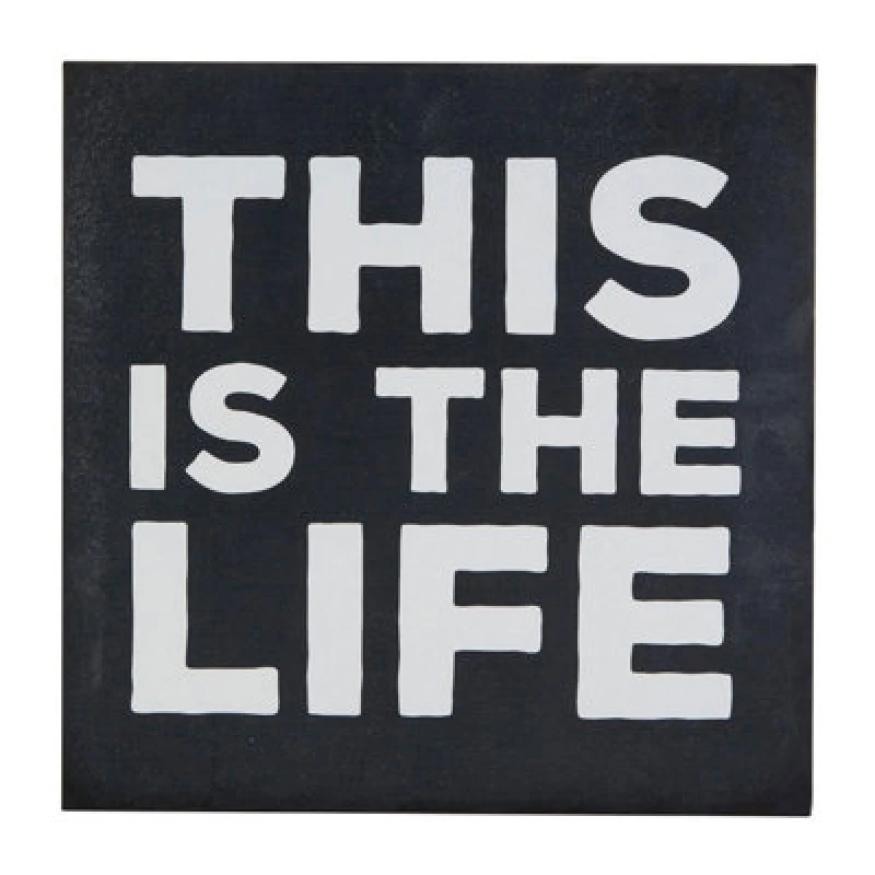 Image of Premier Housewares This Is The Life Wall Plaque Home Wall Decor Black