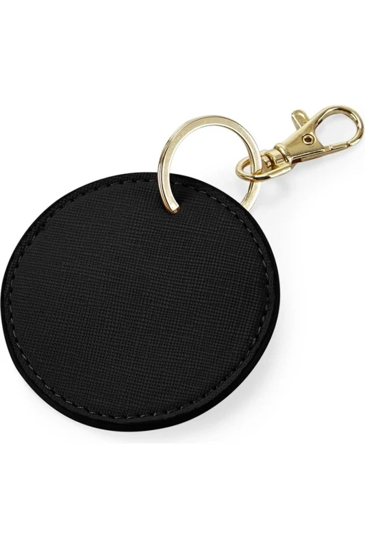 Image of Bagbase Boutique Circular Key Clip in Black Unisex One Size