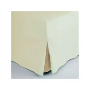 Image of Belledorm Easycare Polycotton Percale 200 Thread Count Box Pleat Fitted Valance Sheet, Ivory, Single