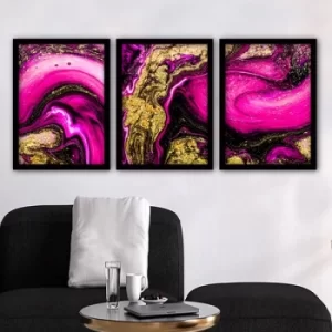 Image of 3SC77 Multicolor Decorative Framed Painting (3 Pieces)