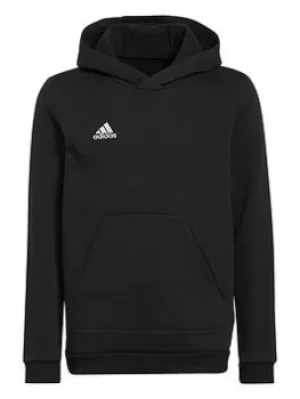 Image of Boys, adidas Youth Entrada 22 Training Hoody, Black, Size 9-10 Years