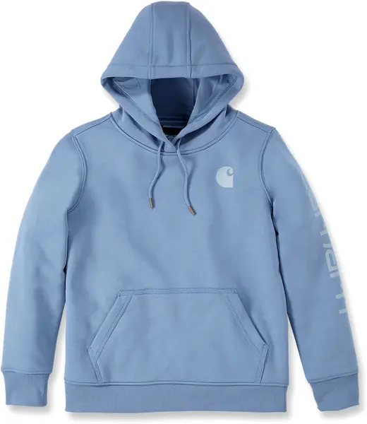 Image of Carhartt Clarksburg Logo, hoody women , color: Light Blue , size: M