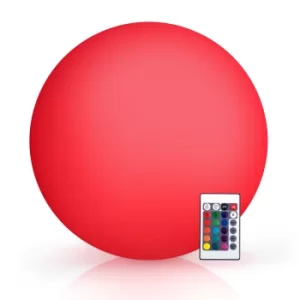 Image of HOMCOM 35cm Glowing LED Ball Globe Sphere Floor Lamp 16 RGB Colour Change Rechargeable Battery Remote Control