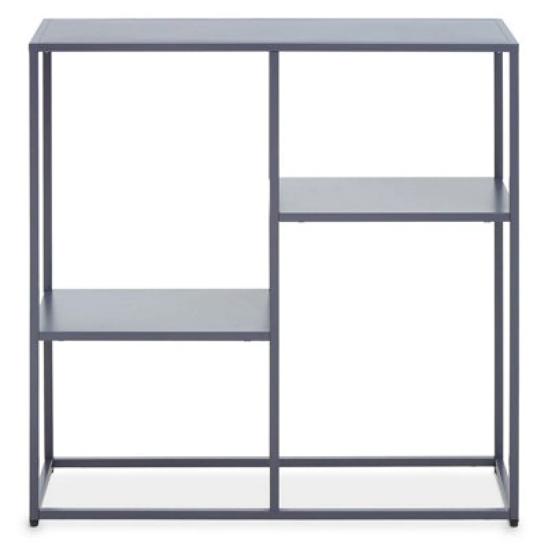 Image of Orsina Stylish Grey Metal Multi Shelf Unit, Practical Design Corner Shelf Unit, Multi Level Narrow Shelving Unit Grey Unisex
