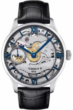 Image of Mens Tissot Chemin des Tourelles Squelette Mechanical Watch T0994051641800