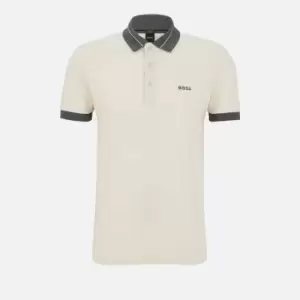 Image of BOSS Green Mens Paule Polo Shirt - Open White - M