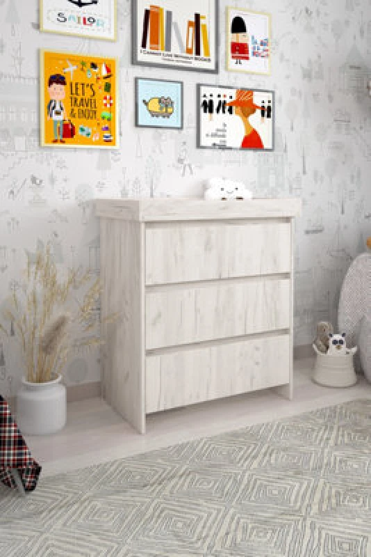 Image of Shefa Line Changing Unit Shefa Kids 880, White Craft Oak