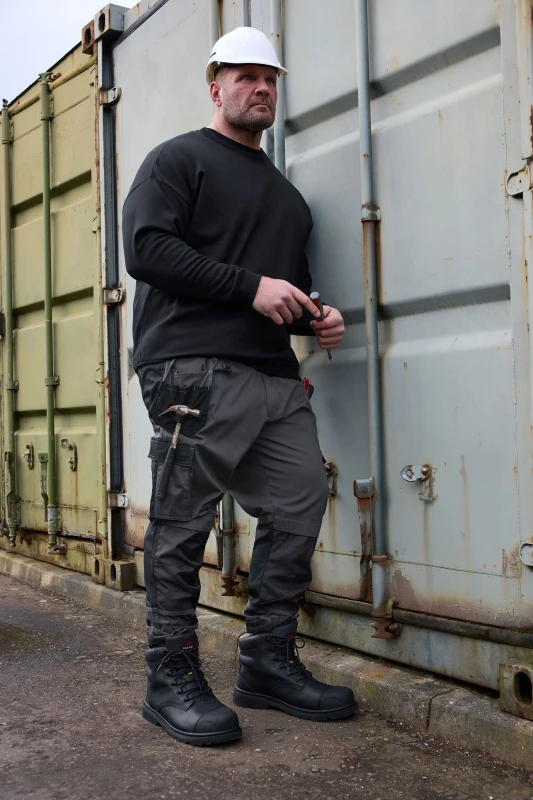 Image of BadRhino BadRhino Men Workwear Cargo Trousers in Black Size: 46S Black 46S Male 5063111481828