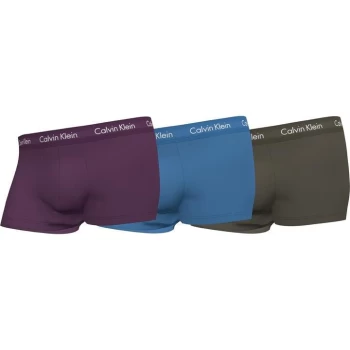 Image of Calvin Klein Pack Low Rise Trunks - Purp/Blu/Grn