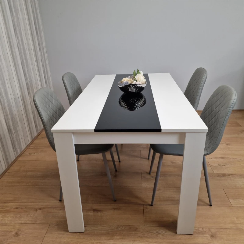 Image of KOSY KOALA KOSY KOALA Dining Table Set with 4 Chairs Dining Room, and Kitchen table set of 4 in White White One Size Unisex 5060711587363