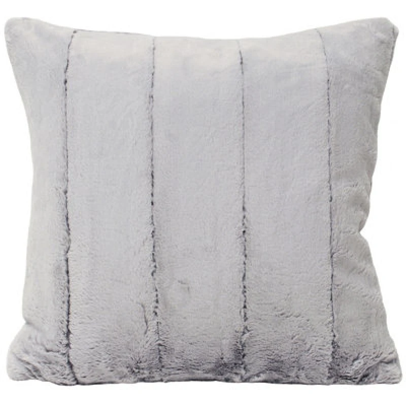 Image of Paoletti Paoletti Empress Alaskan Faux Fur Cushion in Grey Size: 45cm x 45cm Grey 45cm x 45cm Unisex 5025532279132