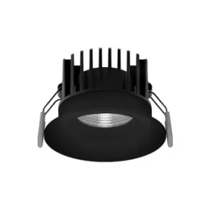 Image of Denton 8.5cm Recessed Downlight Black Aluminium LED 12W 720Lm 3000K IP65 - Merano