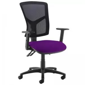 Image of Senza high mesh back operator chair with adjustable arms - Tarot